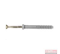 Ram - Cheville Ramspeed Tête Plate avec Clou-Vis TF, 5mm x 30mm, Boîte de 100