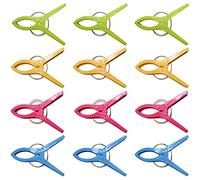 Ram® Lot de 12 Grandes Pinces à Linge en Plastique pour chaises Longues, chaises Longues de Piscine et Linge