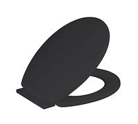 RAM ONLINE Siège de toilette noir à fermeture douce