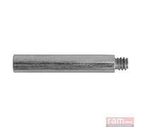 Ram - Rallonge de Pattes à Vis Acier Zingué, 10mm, Gris, Boîte de 100