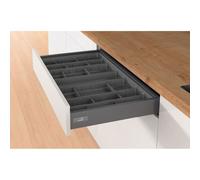 Ramasse couverts orgatray 590 anthracite - Largeur : 807 mm - Pour caisson de largeur : 900 mm - HETTICH