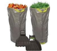 Ramasse Feuilles Manuel par Deux avec Lot de 2 SACS DE JARDIN MULTIFONCTIONS Utra Résistant - POLYETHYLENE - 270 L