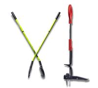 Ramasse feuilles XXL EARTWISE + Désherbeur ROOTSLAYER | Outil de jardin ergonomique | Ramasse feuilles avec manches télescopique