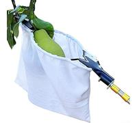 Ramasse-fruits télescopique de jardin, tige réglable de 3,6 m avec tête pour une récolte sûre des branches hautes, outil ergonomique en acier pour un usage domestique (tête de cueillette de fruits)