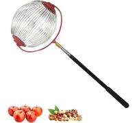 Ramasse Noix avec Manche, Cueille Fruit Telescopique, Collecteur De Noix Réglable et Léger, Rouleau Ramasses Noi-x Acier Inoxydable, Outils Jardinage Pour Ferme , pour Châtaignes, Pommes, Golf