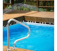 Rambarde De Piscine en Acier Inoxydable avec Plaque De Base - Rambarde De Piscine Durable pour Une Utilisation Intérieure/extérieure, Barre Dappui Sécurisée pour Escalier De A
