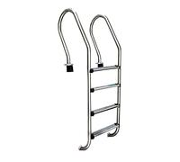Rambarde de sécurité pour piscine, échelle de piscine en acier inoxydable, 2 à 5 marches, encastrée, pour piscine intérieure ou extérieure, avec pédale antidérapante, capacité de charge de 200 kg (440