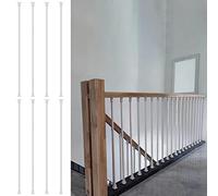 Rambardes en Fer forgé Blanc - Paquet de 8 pièces, poteaux carrés de 100 cm/39,3 Pouces de Haut, adaptés aux lofts, aux Meubles rembourrés et aux balcons - poteaux de Balustrade intérieure,
