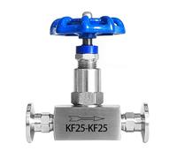 RAMBEX 1 Vanne À Soupape À Vide KF en Acier Inoxydable, Vanne D'étranglement À Installation Rapide KF10 KF16 KF25 KF40 KF50, Vannes À Pointeau De Type Pince(KF25)