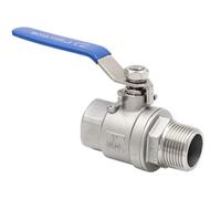 RAMBEX Robinet à tournant sphérique mâle à Femelle en Acier Inoxydable 304, Interrupteur de vanne de Conduite d'eau en Deux pièces 1/4" 3/8" 1/2" 3/4" 1" 1-1/4" 1-1/2" 2", 1 pièce (Color : DN40)