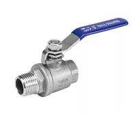 RAMBEX Vanne À Boisseau Sphérique Mâle À Femelle en Acier Inoxydable 304, 1/4" 3/8" 1/2" 3/4" 1" 1-1/4" 1-1/2" 2" Interrupteur De Vanne De Tuyau d'eau en Deux Pièces, 1 Pièce(DN50)
