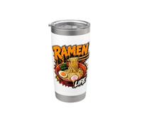 Ramen Life Bol à nouilles japonais Motif gourmand Gobelet isotherme en acier inoxydable double paroi