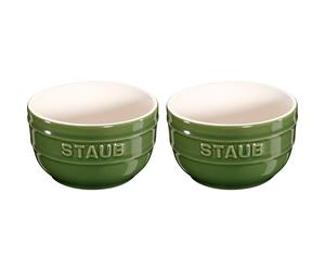 Ramequin 9 cm, set de 2, vert, céramique, Staub
