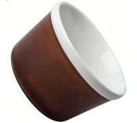 Ramequin de Cuisson en Céramique Marron, Bol à Pudding pour Desserts | Répartition Homogène Chaleur, Usage Boulangerie et Hôtel, pour Lait et Douceurs, Coloris Marron Foncé