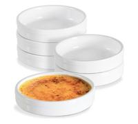 Ramequins 4Oz, Ramequins à Crème Brûlée Allant au Four, Plats à Soufflé Peu Profonds en Céramique pour la Cuisson de la Crème