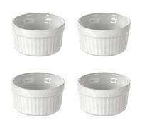 Ramequins en Céramique - PARIS PRIX - Ekin - Lot de 4 - 7 cm - Blanc - Pratique et Design