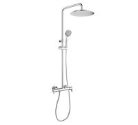 Ramon Soler Colonne de douche avec robinet monocommande chromé avec barre télescopique et accessoires série Blautherm