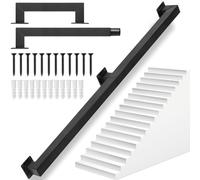 Rampe de protection en acier au carbone, 150 cm, de couleur noire, pour intérieur et extérieur