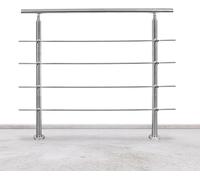 Rampe d'escalier 100cm 4 entretoises acier inoxydable Garde-corps et mains courantes Balustrade de balcon Montage d'escalier Balustrade de balcon Entretien facile Balustrade intérieure et extérieure