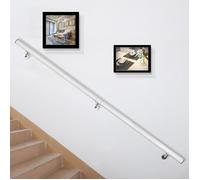 Rampe d'escalier 183cm - VEVOR - Main Courante en Alliage d’aluminium - Tube Moderne Blanche
