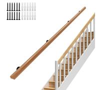 Rampe d'escalier 30-450 cm en bois naturel pour escaliers, rampe d'escalier murale antidérapante, barre d'appui de sécurité, rampe d'escalier pour terrasse de loft, tiges de support de couloir ( Size