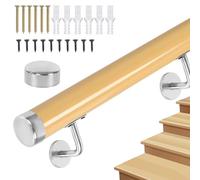 Rampe d'escalier,50cm Main Courante pour Escaliers,Support d'escalier Antidérapant,Main Courante en Bois avec Kit de Montage,Barre de Support,pour Couloir intérieur Villa Bâtiment Loft
