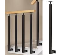 Rampe D'escalier à Montage Latéral, Rampe D'escalier Carrée en Métal avec Kit Complet Et Vis, Colonne De Rampe pour Terrasse, Marches, Jardin, Escaliers Extérieurs, 5pack, 120cm/47.2in