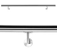 Rampe d'escalier, main courante de 200 cm, en acier inoxydable V2A, finition brossée