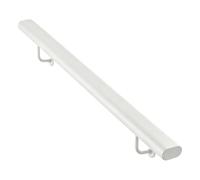 Rampe d'escalier minimaliste blanche en métal pour marches intérieures et extérieures, 1,5 m, 2 m, 3 m, 6 m, barre d'appui murale pour couloirs, porches, greniers, balcons(30cm)