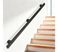 Rampe d'escalier pour murs, rampe d'escalier noire/blanche/dorée pour escaliers intérieurs, marches extérieures, 1m 1.5m 2m 2.5m 3m rampes d'escalier antidérapante(Noir,60cm)