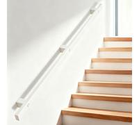 Rampe d'escalier pour murs, rampe d'escalier noire/blanche/dorée pour escaliers intérieurs, marches extérieures, 1m 1.5m 2m 2.5m 3m rampes d'escalier antidérapante(Blanc,60cm)