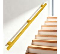 Rampe d'escalier pour murs, rampe d'escalier noire/blanche/dorée pour escaliers intérieurs, marches extérieures, 1m 1.5m 2m 2.5m 3m rampes d'escalier antidérapante(Gold,60cm)