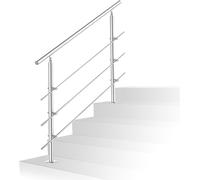 Rampe en acier inoxydable Hengda pour escalier Balcon ? 42mm,avec 3 entretoises (100cm, 3 entretoises)