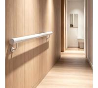 Rampe escalier blanche métal, rampes sécurité pour intérieur extérieur, rampes escalier antidérapantes, barre d'appui murale Morden pour couloir, lofts, patio(60cm)
