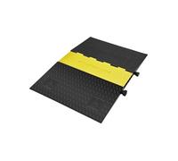 VEVOR Rampe de protection de câbles 5 canaux ADA Pont pour câbles en caoutchouc Pont pour tuyaux 114,5 x 80 x 5 cm Protection anti-collision 10000 kg (par essieu) Capacité de charge Rampe pour câbles