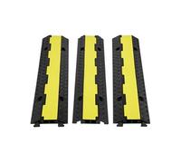 VEVOR Rampe Protection de Câble Ralentisseur Caoutchouc 3 PCS 2 Canaux 5 443 kg Noir&Jaune