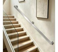 Rampes modernes de 1pied - 20pieds pour marches extérieures ou rampes d'escalier intérieures，kit de rampe d'escalier murale pour barre de support de sécurité pour couloir de loft，argent(60cm)