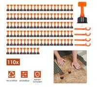 Randaco Kit de Système de Nivellement Niveleur Kit T Niveleur Carrelage Entretoise 110 Pièces CROISILLON POUR CARRELAGE