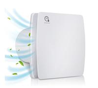 Randaco Ventilateur extracteur d’air silencieux 150mm avec capteur d'humidité, avec minuterie ventilateur mural cuisine toilette salle de bain