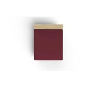 Ranforce Drap-Housse Double Petit (DE), 100% Coton, 130 x 190 + 30 cm, 155 Fils, Bordeaux, Lavable en Machine à 30°C, Doux et résistant