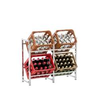 Range bouteilles en Métal Porte-caisses CLP - Lennert - Chrome - Essentiel - Meuble de cuisine
