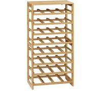Range-bouteilles, etagere à bouteilles en bambou coloris naturel - Longueur 45 x Profondeur 24 x Hauteur 89 cm-PEGANE- G