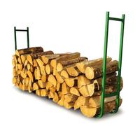 Range bûche extensible TERRE JARDIN acier vert 120 x 24 x 95 cm - Stockage environ 2 stères