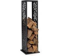 Range bûche vertical acier noir motif arbre H.112 cm Noir G