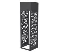 Range-bûches avec jardinière - ML-Design - anthracite mat - en acier galvanisé design feuilles
