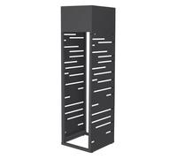 Range-bûches avec jardinière - ML-Design - anthracite mat - en acier galvanisé design treillis