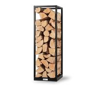 Le Marquier Range-bûches Design Original Actuel – Noir – 39x39x119 cm