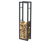 Bc-elec - HHWPF0016 Rangement bois en acier noir 150x40x25CM, rack pour bois de chauffage, range-bches
