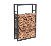 Bc-elec - HHWPF0022 Rangement bois en acier noir 125x80x25CM, rack pour bois de chauffage, range-bches
