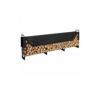 Range Bûches Extérieur 386x36x117 cm Abri Bois de Chauffage avec Couverture Imperméable 600D Oxford Porte-bûches pour Cheminée Sup